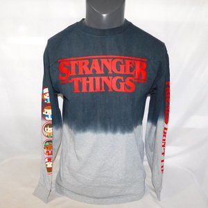 Netflix STRANGER THINGS Friends Don't Lie Mens M Gray Black long Sleeve T Shirt